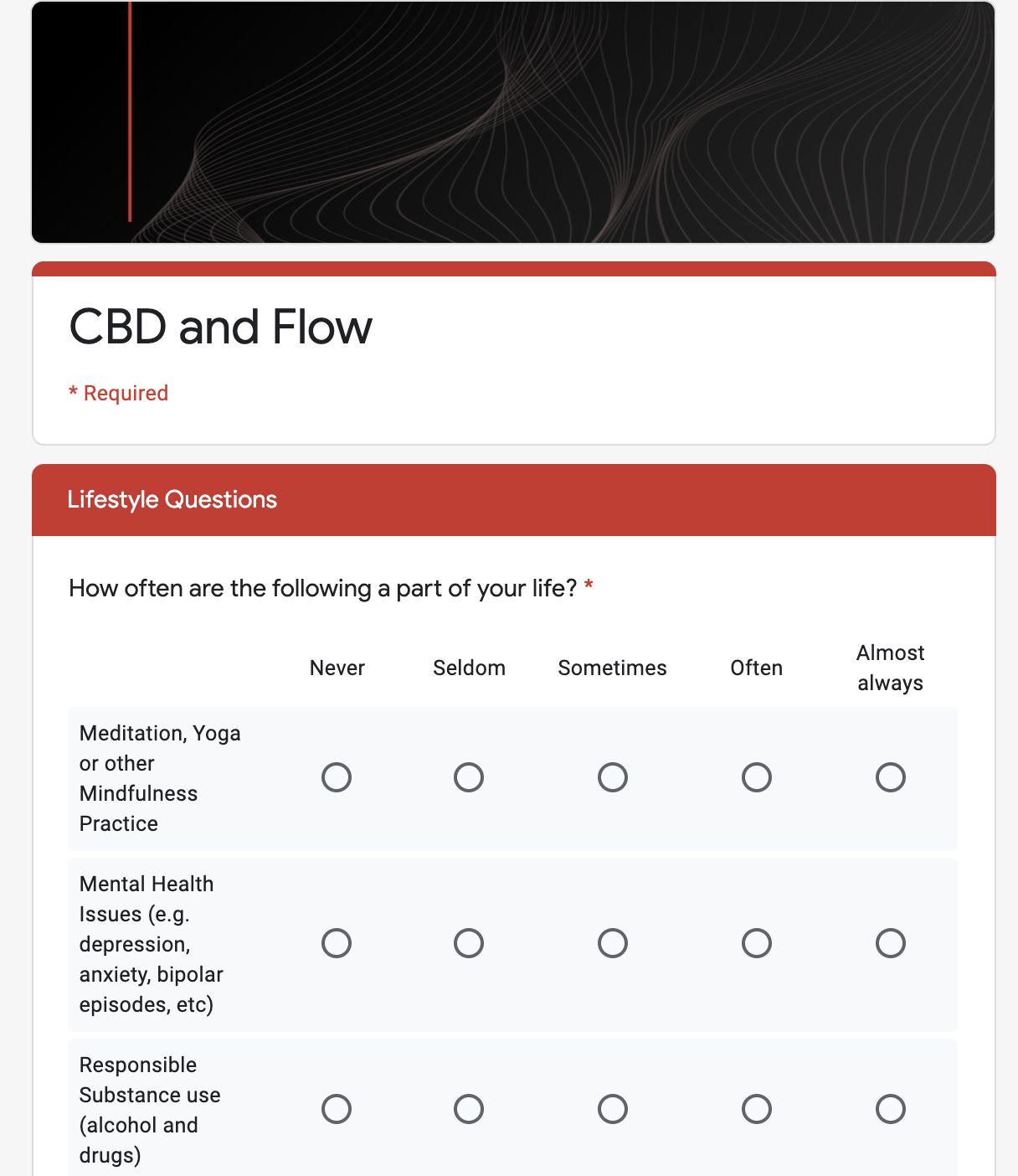 CBD and Flow Survey