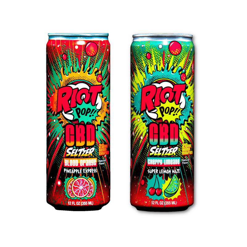 Riot Pop CBD infused Seltzer